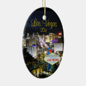 Personalisiertes Las- Vegasweihnachtsband Keramikornament (Rechts)