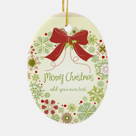 Personalisiertes Las- Vegasweihnachtsband Keramikornament (Hinten)