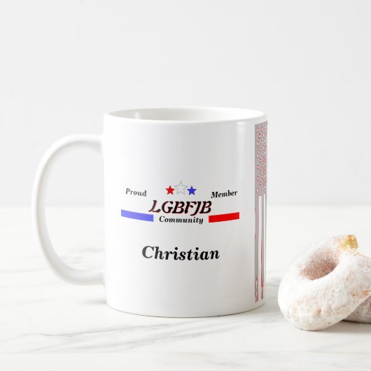 Personalisiertes Lass-Brandon-FJB-Mitglied Kaffeetasse (Mit Donut)