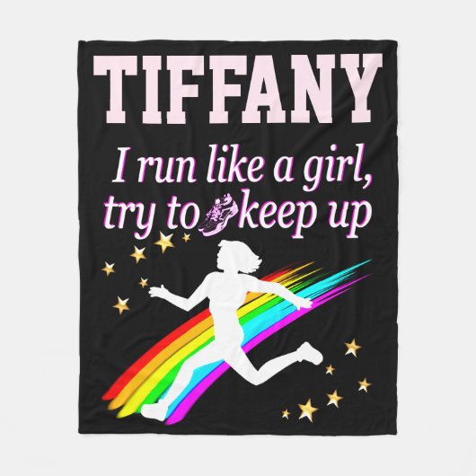 PERSONALISIERTES LAUFEN WIE EIN MÄDCHENFLEECKEN FLEECEDECKE (Vorderseite)