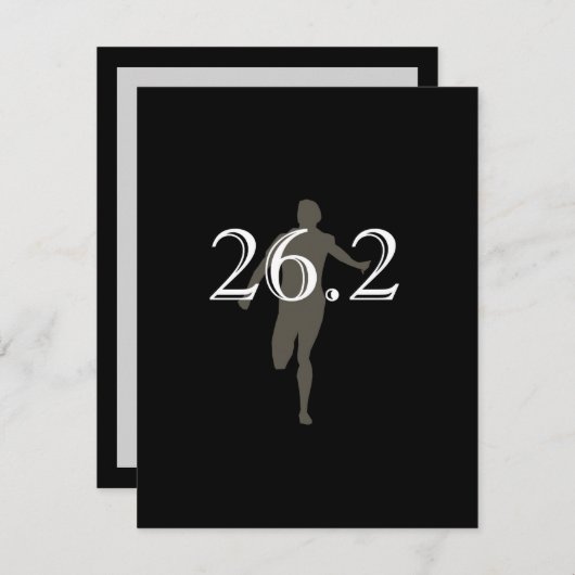 Personalisiertes Läufer-Marathon-Andenken 26,2 Einladung (Vorne/Hinten)