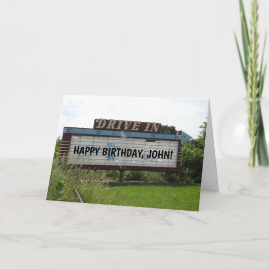 PERSONALISIERTES LAUFWERK IN MOVIER-GEBURTSTAGSKAR KARTE (Vorderseite)
