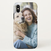 Personalisiertes Laughing Girl mit Haustier Hund Case-Mate iPhone Hülle (Rückseite)