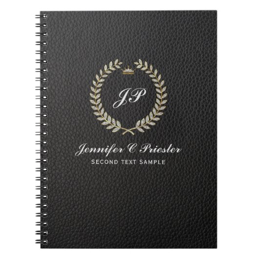 Personalisiertes Laurel-Kranz Notizblock (Vorderseite)