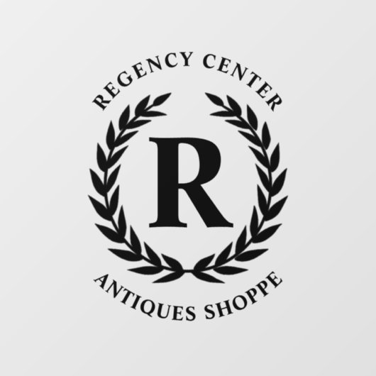 Personalisiertes Laurel Wreath-Fensterklammerzeich Fensteraufkleber (Blatt)