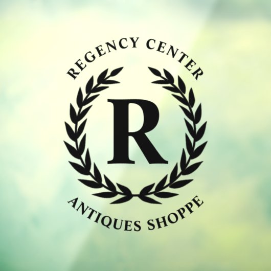 Personalisiertes Laurel Wreath-Fensterklammerzeich Fensteraufkleber (Blatt 3)