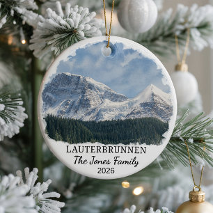 Personalisiertes Lauterbrunnen-Keramik-Ornament, C Keramik Ornament