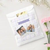 Personalisiertes Lavendel-Gingham-Blumen-Name-Gesc Geschenktütchen (Versiegelt)