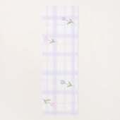 Personalisiertes Lavendel-Gingham-Blumen-Name-Gesc Yogamatte (Rückseite)