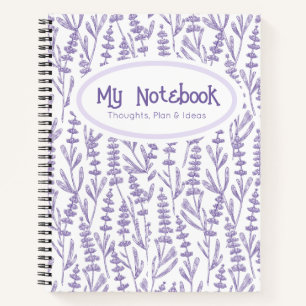 Personalisiertes Lavendel-Lila Elegantes Floral Notizblock