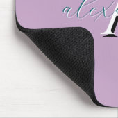 Personalisiertes Lavendel-Monogramm-Initial und Na Mousepad (Ecke)