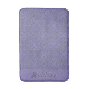 Personalisiertes Lavendelmuster Badematte