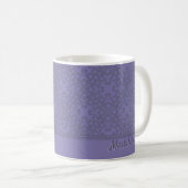 Personalisiertes Lavendelmuster Kaffeetasse (VorderseiteRechts)