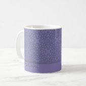 Personalisiertes Lavendelmuster Kaffeetasse (Vorderseite Links)