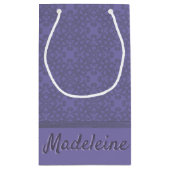 Personalisiertes Lavendelmuster Kleine Geschenktüte (Rückseite)