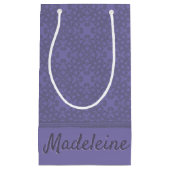Personalisiertes Lavendelmuster Kleine Geschenktüte (Vorderseite)