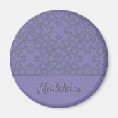 Personalisiertes Lavendelmuster Magnet (Vorne)