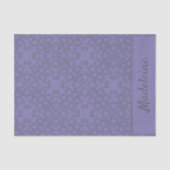 Personalisiertes Lavendelmuster Seidenpapier (Vorderseite)
