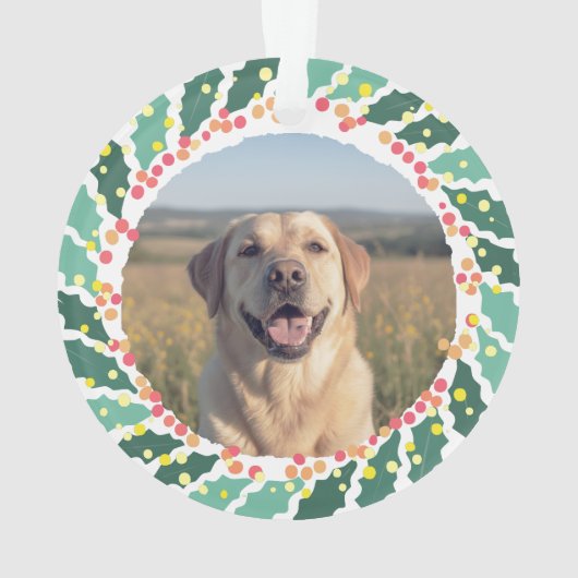 Personalisiertes Lavender Labrador Retriever Weihn Ornament (Rückseite)