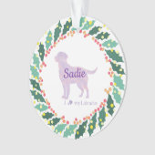 Personalisiertes Lavender Labrador Retriever Weihn Ornament (Vorderseite)