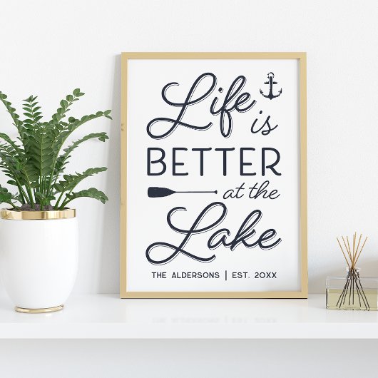 Personalisiertes Leben am Lago Print besser Poster