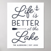 Personalisiertes Leben am Lago Print besser Poster (Vorne)