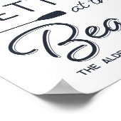 Personalisiertes Leben am Strand ist besser Poster (Ecke)