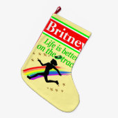 PERSONALISIERTES LEBEN AUF DEM STRUMPF "TRACK CHRI GROßER WEIHNACHTSSTRUMPF (Vorderansicht (hängend))