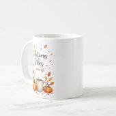 Personalisiertes Leben im Herbst Kaffeetasse (Vorderseite Links)