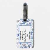 Personalisiertes Leben im Meer Gepäckanhänger (Rückseite vertikal)