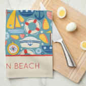 Personalisiertes Leben im niedlichen Meer Geschirrtuch (Viertel Falte)