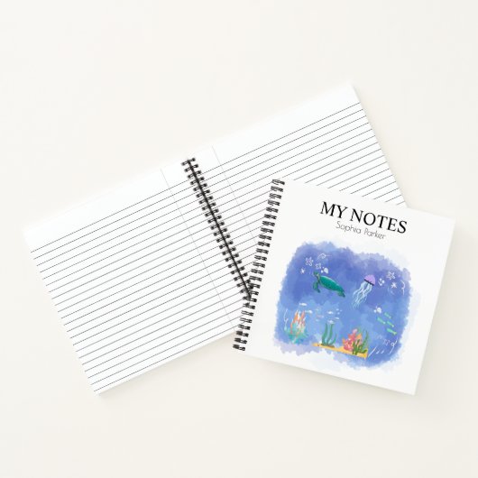 Personalisiertes Leben im Wasser Notizblock (Innenseite)