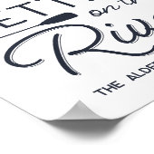 Personalisiertes Leben ist besser am Fluss Print Poster (Ecke)