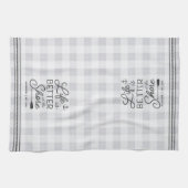 Personalisiertes Leben ist besser an der Küste Kar Geschirrtuch (Horizontal)