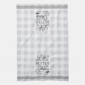 Personalisiertes Leben ist besser an der Küste Kar Geschirrtuch (Vertikal)