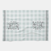 Personalisiertes Leben ist besser auf dem Boot Kar Geschirrtuch (Horizontal)