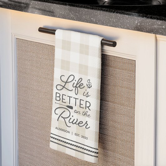 Personalisiertes Leben ist besser auf dem Fluss Ka Geschirrtuch