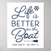 Personalisiertes Leben ist besser auf der Bootsdru Poster (Vorne)