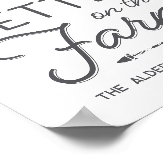 Personalisiertes Leben ist besser auf der Farm Poster (Ecke)