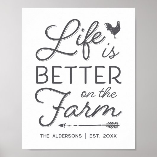 Personalisiertes Leben ist besser auf der Farm Poster (Vorne)
