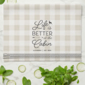 Personalisiertes Leben ist besser in der Hütte Kar Geschirrtuch (Gefaltet)