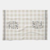 Personalisiertes Leben ist besser in der Hütte Kar Geschirrtuch (Horizontal)