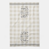 Personalisiertes Leben ist besser in der Hütte Kar Geschirrtuch (Vertikal)