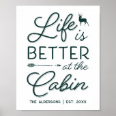 Personalisiertes Leben ist besser in der Kabine Poster (Vorne)