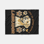 Personalisiertes Leben ist besser mit einer Labrad Fleecedecke (Vorderseite (Horizontal))