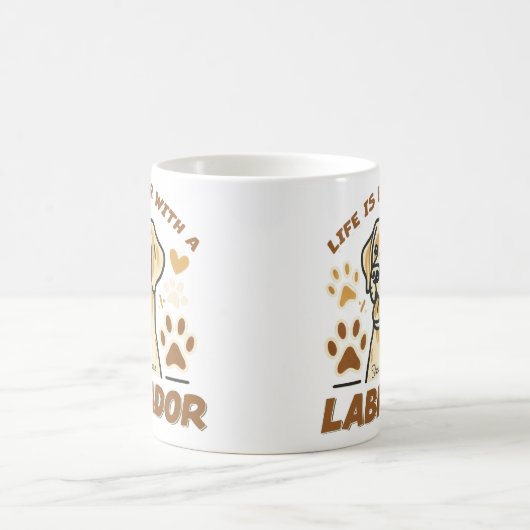 Personalisiertes Leben ist besser mit einer Labrad Kaffeetasse (Mittel)