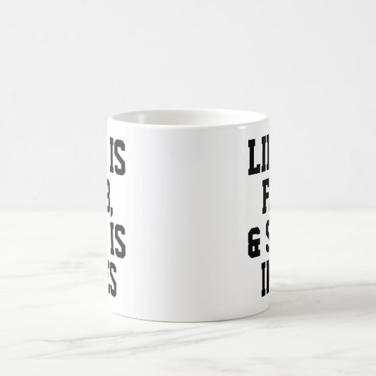 Personalisiertes Leben ist Fab Spaß Zitat Slogan T Kaffeetasse (Mittel)
