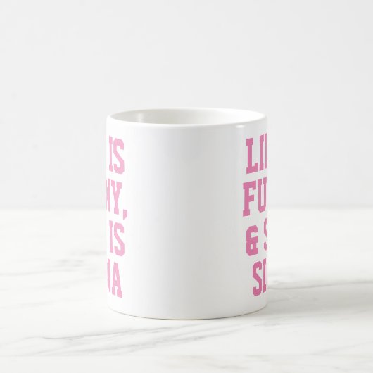 Personalisiertes Leben ist lustiger Spaß Zitat Slo Kaffeetasse (Mittel)