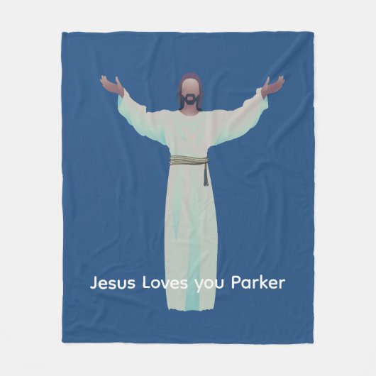 Personalisiertes Leben Jesus Blanket - Anpassen Fleecedecke (Vorderseite)