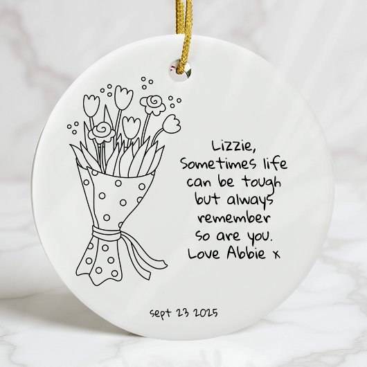 Personalisiertes Leben kann hart sein Inspiration Keramik Ornament